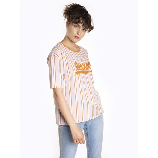 GATE Koszulka boyfriend fit w prążki XS Gate L promocyjna cena gateshop