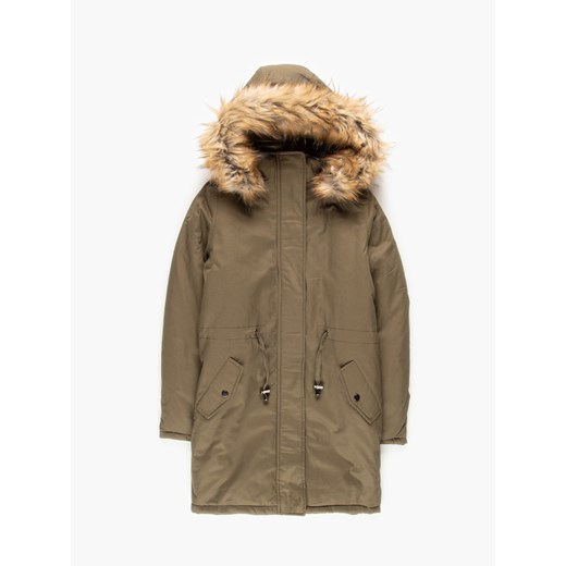 GATE Bawełniana kurtka parka ze sztucznym futerkiem XS Gate XS okazja gateshop