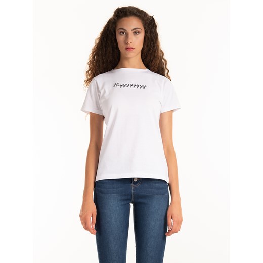 GATE T-shirt z bawełny z nadrukiem XS ze sklepu gateshop w kategorii Bluzki damskie - zdjęcie 131521961