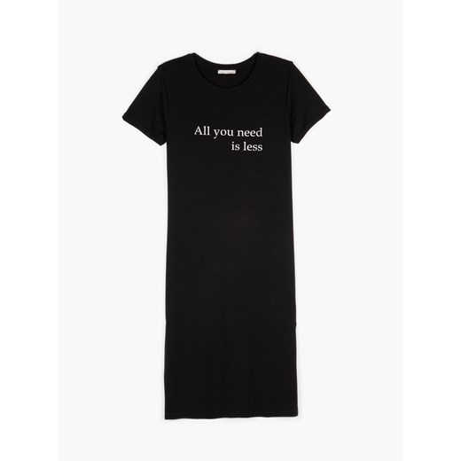 GATE T-shirtowa sukienka midi z napisem XS Gate L okazyjna cena gateshop