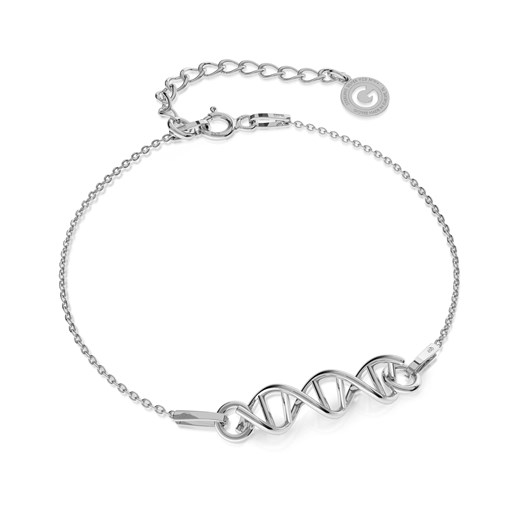Srebrna bransoletka wzór DNA, srebro 925 : Srebro - kolor pokrycia - Pokrycie Giorre 15 + 3 cm GIORRE