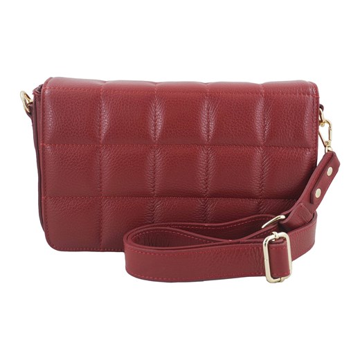 Modna torebka pikowana skórzana - Czerwona ze sklepu Barberinis w kategorii Listonoszki - zdjęcie 131551091
