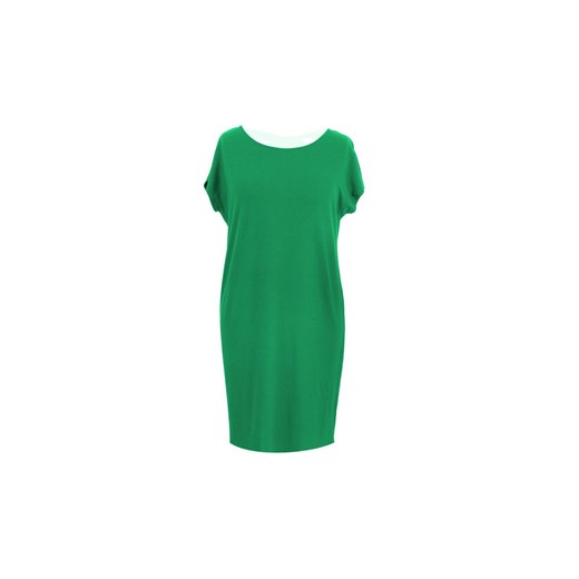 Prosta zielona sukienka z kokardą IZABELA, Rozmiar - S/m (40/42) S/m (40/42) Sklep XL-KA
