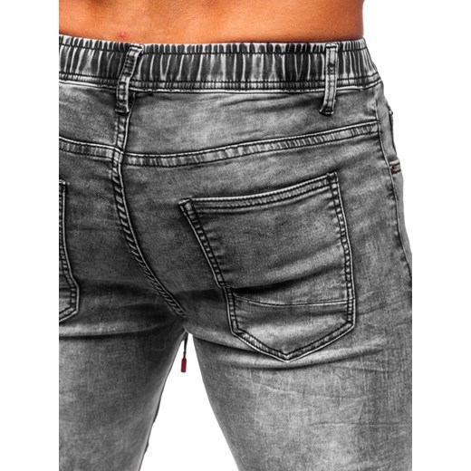 Czarne joggery spodnie jeansowe męskie Denley TF133 L okazyjna cena Denley