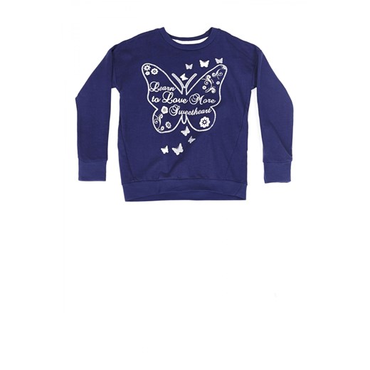 Sweatshirt with butterfly terranova granatowy francuski