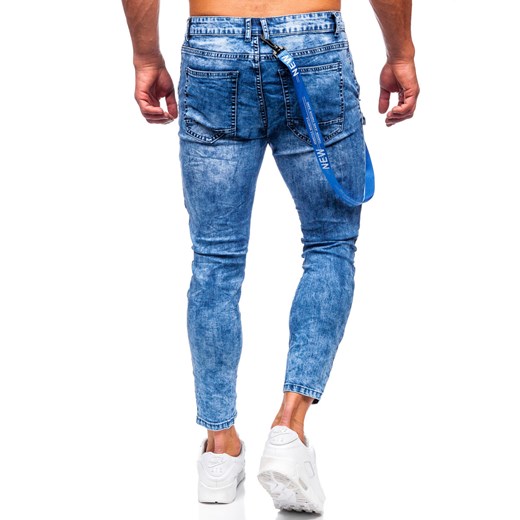 Granatowe spodnie bojówki jeansowe męskie Denley TF145 29/S Denley okazja