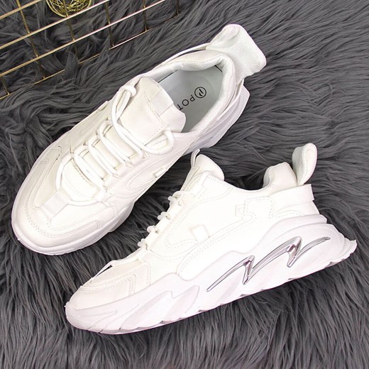 Sneakersy damskie na platformie białe Potocki Potocki 36 ButyRaj.pl promocja