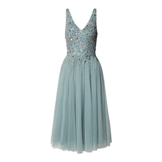 Sukienka wieczorowa z ozdobnym obszyciem Lace & Beads XS Peek&Cloppenburg 