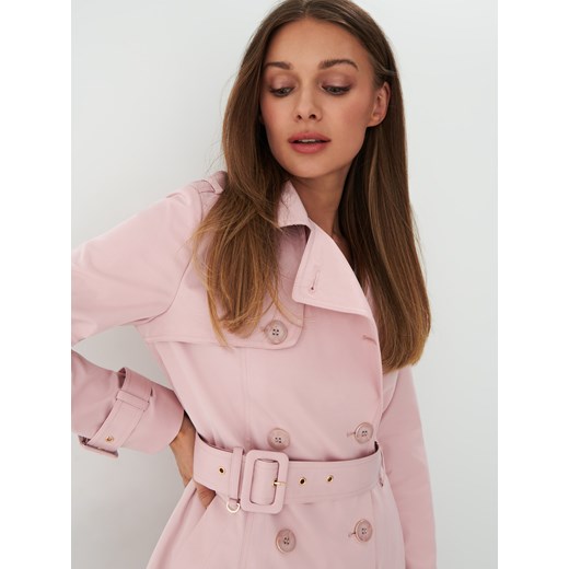 Mohito - Dwurzędowy trencz - Różowy Mohito 42 Mohito