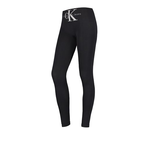 CALVIN KLEIN LEGINSY DAMSKIE CKJ WOMEN LEGGING 1P HIGH-WAIST LOGO BLACK S okazyjna cena messimo
