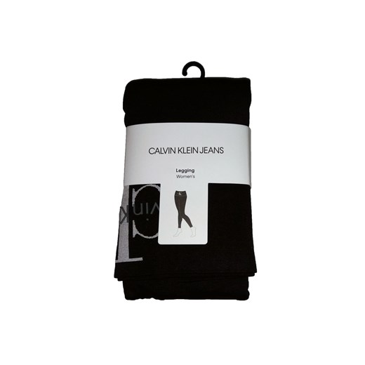 CALVIN KLEIN LEGINSY DAMSKIE CKJ WOMEN LEGGING 1P HIGH-WAIST LOGO BLACK M promocyjna cena messimo