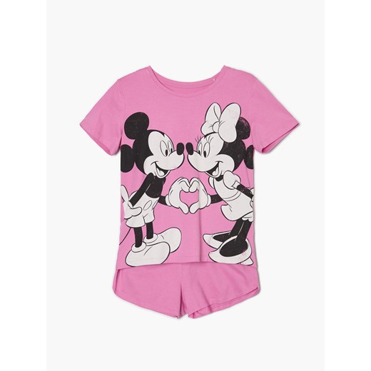 Cropp - Piżama z nadrukiem Mickey Mouse - Różowy Cropp L Cropp