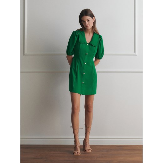 Reserved - Elegancka sukienka mini - Zielony Reserved L Reserved
