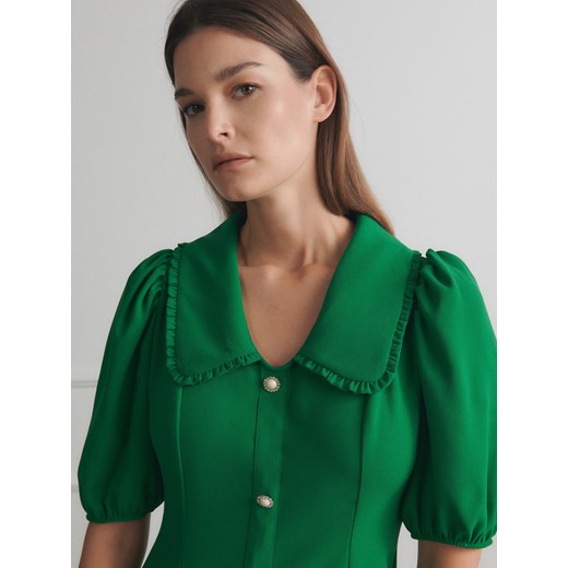Reserved - Elegancka sukienka mini - Zielony Reserved XL Reserved