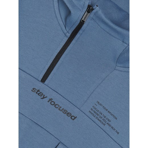 Reserved - Bawełniana bluza z kapturem - Niebieski Reserved 122 Reserved