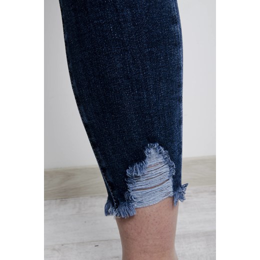 SPODNIE JEANSOWE CIEMNE Z PRZETARCIAMI- PUSH UP Olika L olika.com.pl