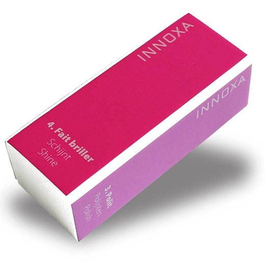 Innoxa VM-N99A, czterostronna polerka do paznokci, 9x3,6x2,9cm, 12szt w displayu Innoxa Mall