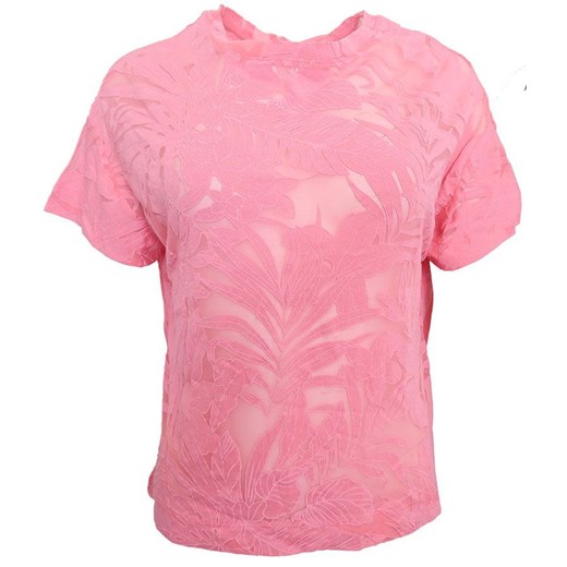 Stradivarius Różowy, wzorzysty t-shirt Stradivarius Pink M S Mall