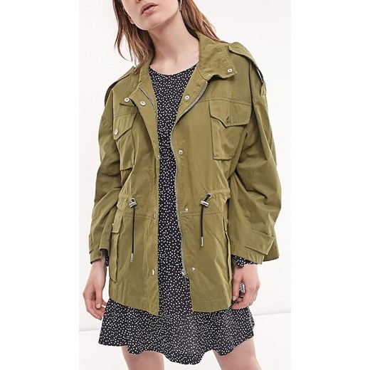 Stradivarius Zielona kurtka / parka Stradivarius green S S Mall