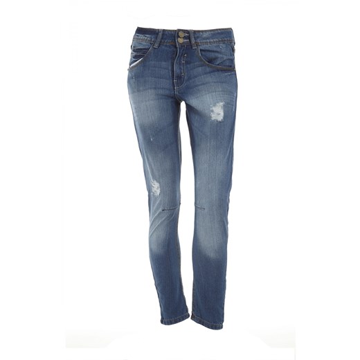 Baggy jeans with curved legs terranova niebieski jeans