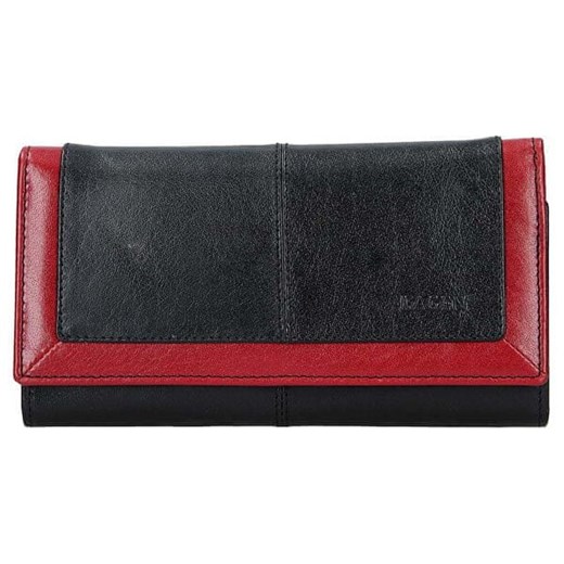 Lagen Skórzany portfel damski BLC-4228-219 Blk / Red Lagen Mall