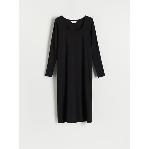 Reserved - Sukienka z bawełny organicznej - Czarny Reserved M Reserved