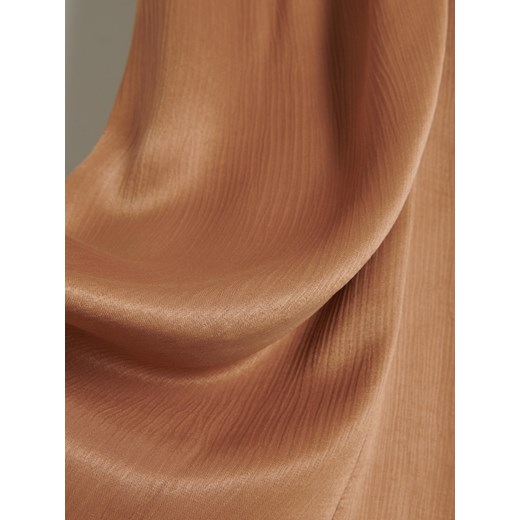 Reserved - Kopertowa sukienka z wiskozy - Beżowy Reserved M Reserved