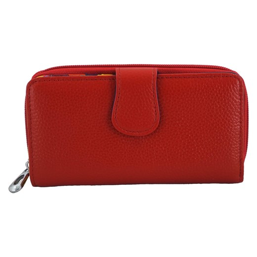 Kolorowe portfele damskie skórzane - Czerwone ze sklepu Barberinis w kategorii Portfele damskie - zdjęcie 131889732