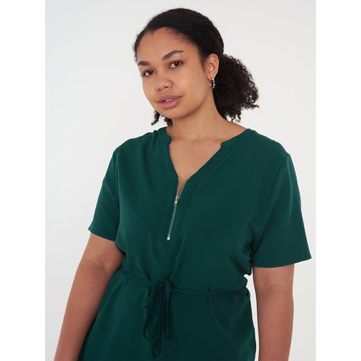 GATE Tunika basic z wiskozy z zamkiem błyskawicznym damska plus size 44 Gate 48 gateshop promocyjna cena