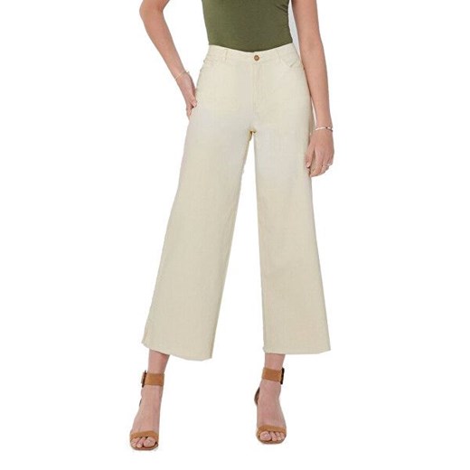 ONLY Spodnie damskie ONLSONNY HW WIDE CROP DNM JEANS YORK Ecru (Wielkość 26/32) 31/32 Mall okazyjna cena