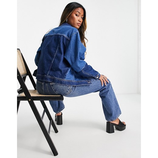 Only – Niebieska patchworkowa kurtka jeansowa-Niebieski XL Asos Poland