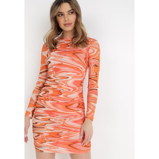 Pomarańczowa Sukienka Astarpia ze sklepu Born2be Odzież w kategorii Sukienki - zdjęcie 132022890