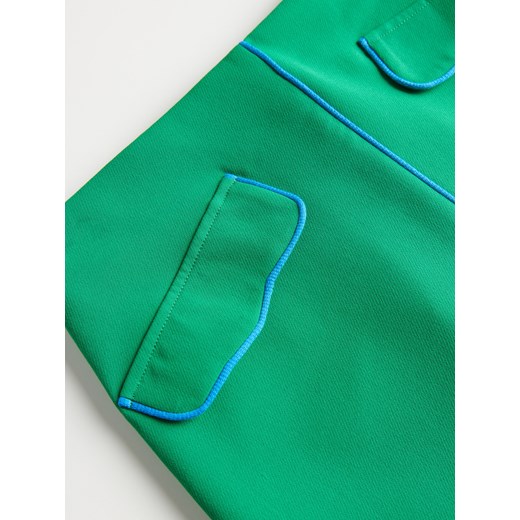 Reserved - Dzianinowa spódnica z wiskozą - Zielony Reserved XL Reserved