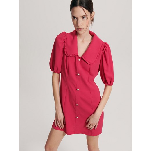 Reserved - Elegancka sukienka mini - Różowy Reserved XS Reserved