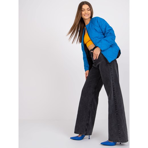 Chabrowa, pikowana w romby, oryginalna i twarzowa kurtka przejściowa bomberka Dramond L dramond.pl