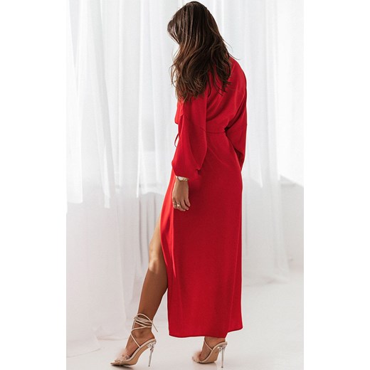 ANISA 328 sukienka długa, Kolor czerwony, Rozmiar uniwersalny, Ivon Ivon uniwersalny Primodo