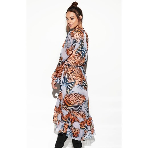 Sukienka LG504/3, Kolor szary-panterka, Rozmiar M, Lemoniade Lemoniade M Primodo