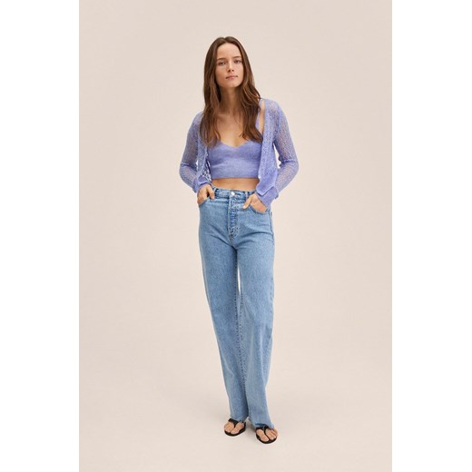 Mango top damski kolor turkusowy Mango M ANSWEAR.com
