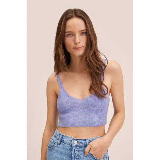 Mango top damski kolor turkusowy Mango M ANSWEAR.com