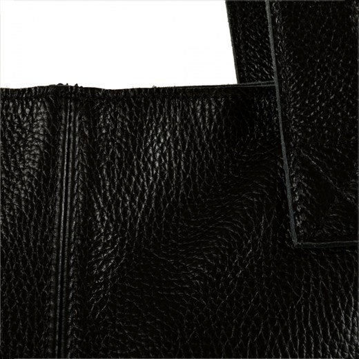 Duża torba skóra licowa czarna włoska xl Real Leather uniwersalny wyprzedaż melon.pl
