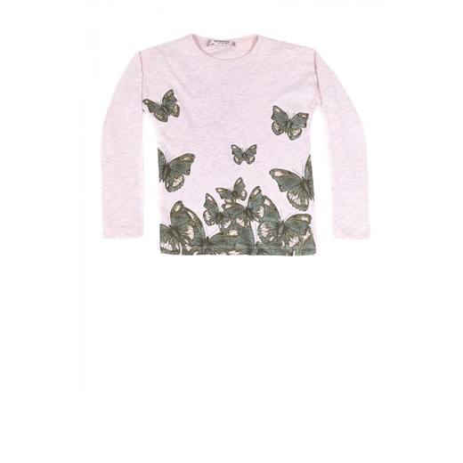 T-shirt with butterflies terranova rozowy t-shirty