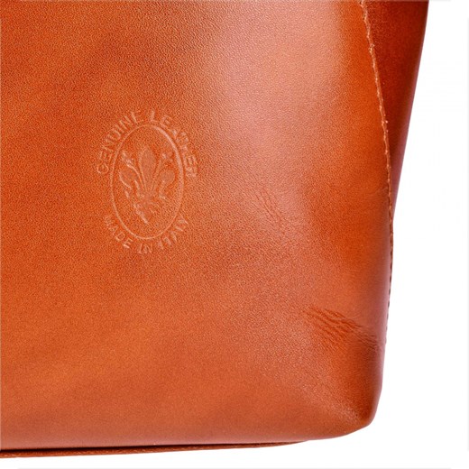 Torebka skórzana shopper xl rudy brąz  genuine leather Genuine Leather uniwersalny melon.pl