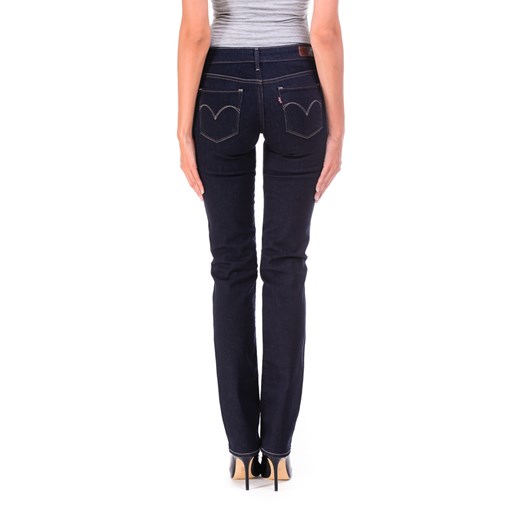 Jeansy Levi's Demi Curve Straight "Richest Indigo" be-jeans czarny dopasowane