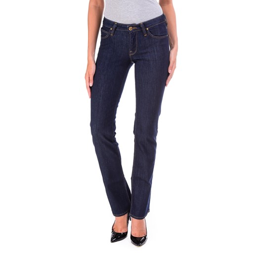 Jeansy Lee Marlin Slim Straight "Solid Blue" be-jeans czarny dopasowane