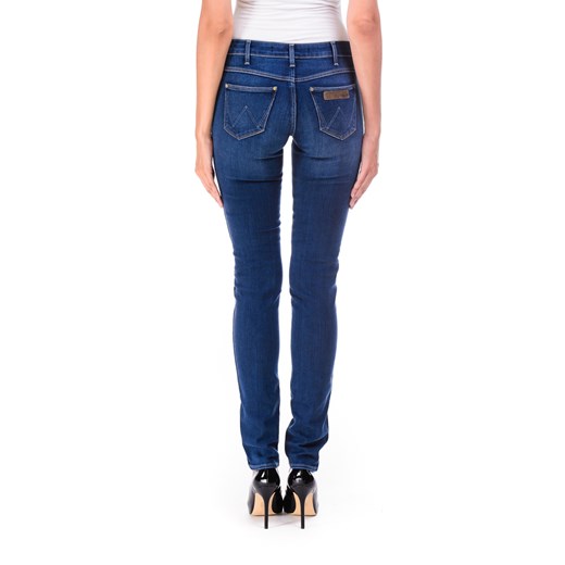 Jeansy Wrangler Courtney Skinny "Blue Willow" be-jeans granatowy elastyczne