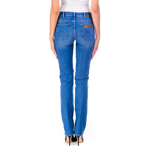 Jeansy Wrangler Drew Straight "Cobalt" be-jeans niebieski elastyczne