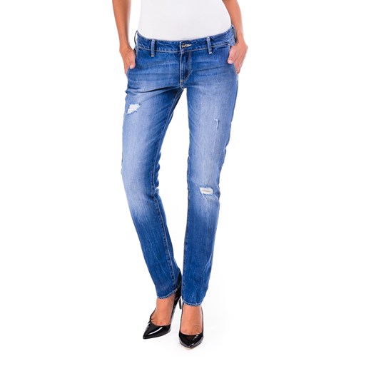 Jeansy Wrangler Molly Chino "City Fog" be-jeans niebieski jeans