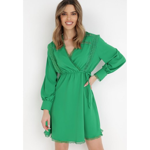 Zielona Sukienka Hermiche ze sklepu Born2be Odzież w kategorii Sukienki - zdjęcie 132101643