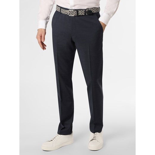 JOOP! Męskie spodnie od garnituru modułowego Mężczyźni Modern Fit granatowy jednolity ze sklepu vangraaf w kategorii Spodnie męskie - zdjęcie 132128782