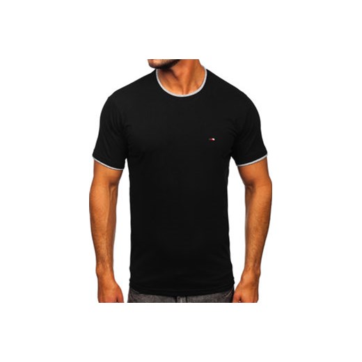 Czarny t-shirt męski Denley 14316 3XL wyprzedaż Denley